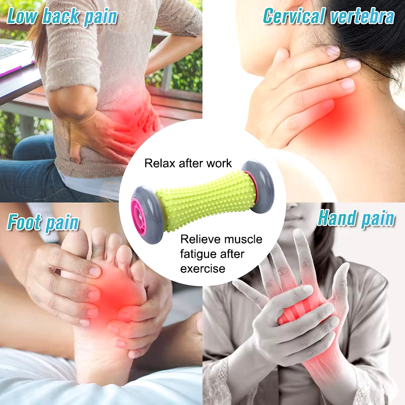 Foot Roller Massage for Relief Plantar Fasciitis and Heel Foot Arch Pain Reflexology Massager for Back Leg Hand Muscle Relax Hot